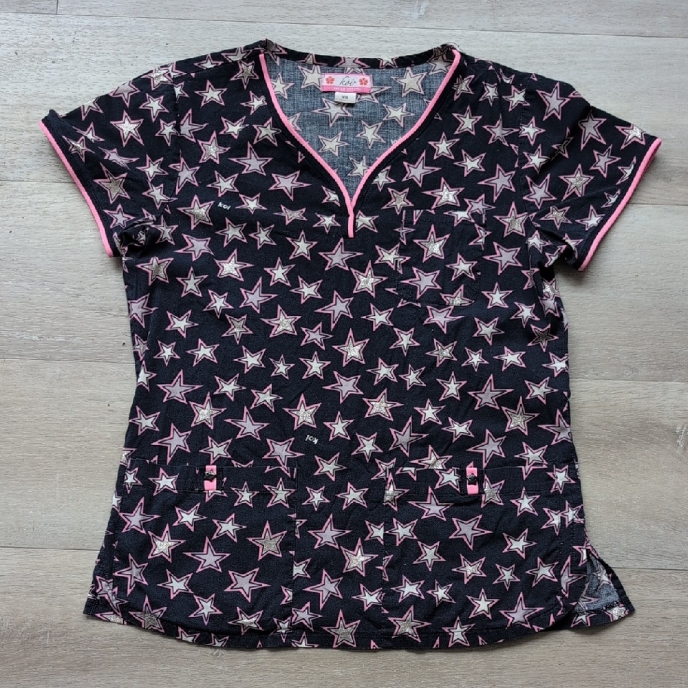 Koi Limited Edition Star Scrub Top - XS